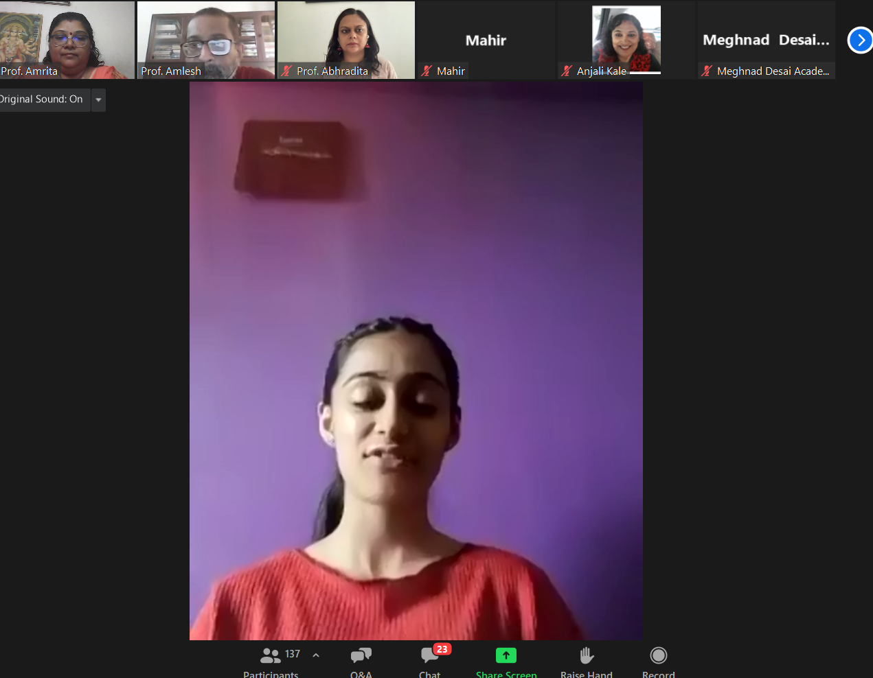 Ms. Rhea Shringi Introduces the Speaker